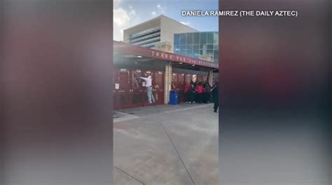Video captures chaos outside Viejas Arena as fans rush gates